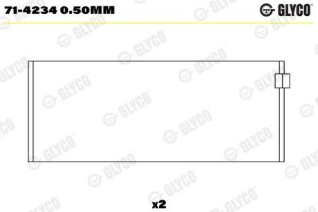 Вкладыши шатунные glyco 71-4234 0.50MM на Форд Скорпио 1