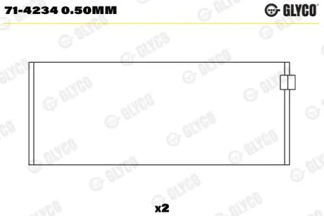 Вкладиші шатунні Glyco 714234050MM