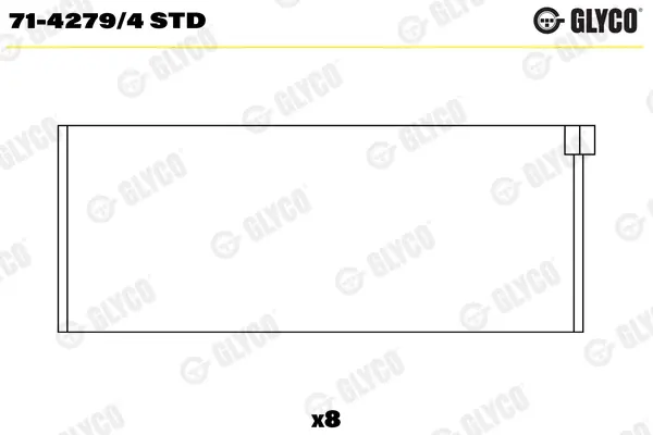 Вкладыши шатунные glyco 71-4279/4 STD