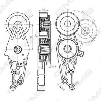 AUDI Ролик с натяжн.устройством ремня ГРМ A4 1.8T 02- gmb GAT20330