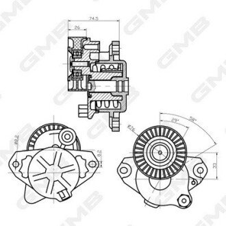DB Натяжитель ремня Mercedes S,CLS,2.5/5.5 04- gmb GAT20220