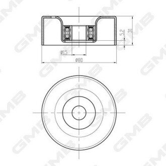 DB Ролик натяжителя ремня W210 2,8-3,2 95-02 gmb GTC0460