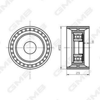 DB Ролик натяжителя ремня W220 S600 00-,Sprinter 09- gmb GTC0570 на Мерседес GLC-Class X253