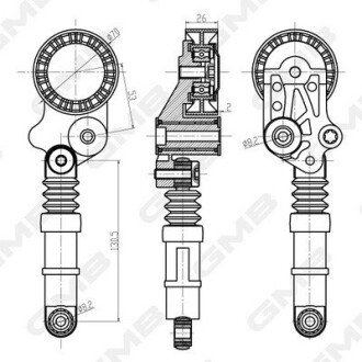 DB Ролик з нятяжним механізмом Sprinter 3.5 06- gmb GHAT199