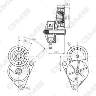 FORD Натяжитель ремня Cougar, Focus, Maverick, Mondeo, Tourneo, Transit Connect gmb GAT20120