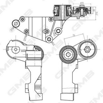 FORD Ролик натяжной Focus 1.8TDCi/TDDi -04, Transit Connect 1.8Di/TDCi 02-. gmb GAT32360 на Форд Connect