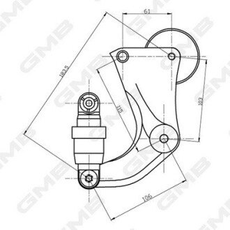 HONDA Ролик з натяжним механізмом CIVIC 1.6-2.0 11- gmb GHAT207