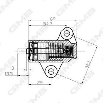 ISUZU Натяжний пристрій TROOPER III 3.5 00-04 gmb GHAT137