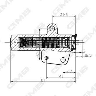 MITSUBISHI Натяжний пристрій ГРМ Galant VI,Space Wagon 2.0 96- gmb GHAT127