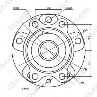 NISSAN Маточина колеса QASHQAI 1.2-2.0 13- gmb GH34890M