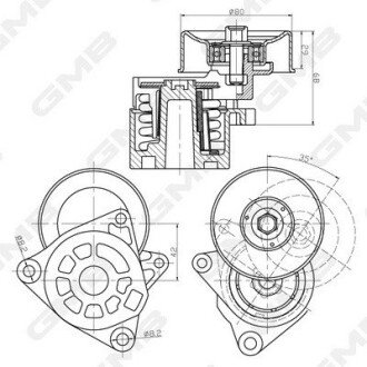 NISSAN Ролик с натяж. X-Trail gmb GAT31580