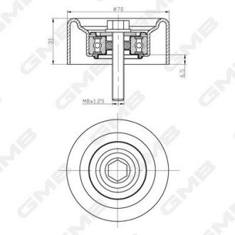 OPEL Ролик натяжной INSIGNIA A 2.0 gmb GTC0890