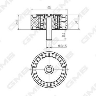 OPEL Ролик паразитный Antara,Chevrolet Captiva 2.0D 06-, Cruze gmb GTA0930