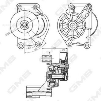 TOYOTA Натяжитель ремня LAND CRUISER 4.7 98-, LEXUS LX470 gmb GAT31630