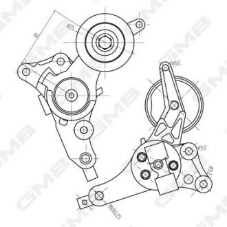 TOYOTA Ролик с нат.мех.Hiace IV,Fortuner,Hilux III 2.5/3.0 D-4D 01- gmb GAT30050