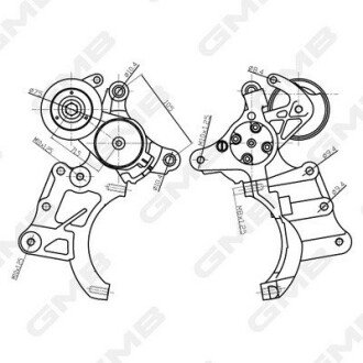 TOYOTA Ролик с натяжн.мех.Land Cruiser Prado 3.0 D-4D 02- gmb GAT32430 на Тойота Ленд крузер прадо 90