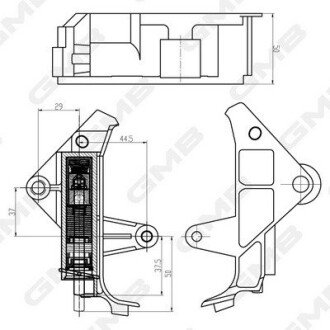 VW натягувач Golf IV,Octavia 1.8/T 20V (дв.AGN,AGU,ARZ) 96- gmb GHAT203