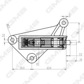 VW Натяжний пристрій ГРМ PASSAT B5 1.8 96-00, AUDI A4 B5 1.8 94-00 gmb GHAT-184