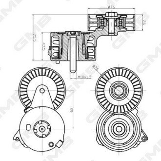 VW Ролик приводного ремня AUDI 2.4,2.8,3.2 gmb GAT20490