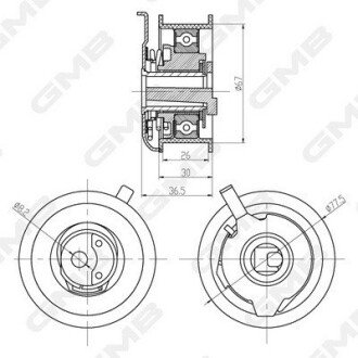 Натяжной ролик gmb GTB0270 на Фольксваген Гольф 3