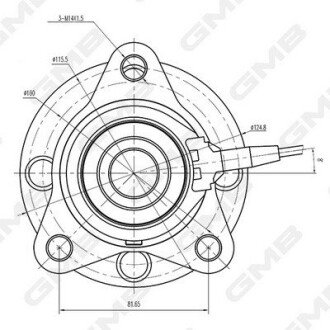 Подшипник передней ступицы gmb GH35070A