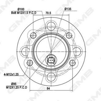 Подшипник задней ступицы gmb GH35080A