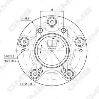 Підшипник задньої ступиці gmb GH35210A