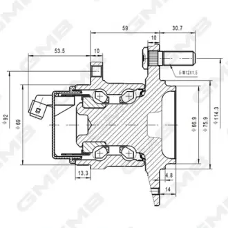 Підшипник задньої ступиці GMB GH35210A
