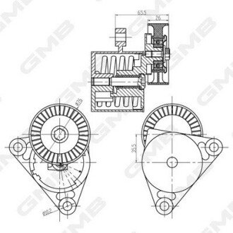 Ролик натяжной Aveo/Lacetti gmb GAT10090 на Chevrolet Lacetti