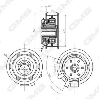 Ролик натяжной gmb GTB0150 на Фольксваген Гольф 3