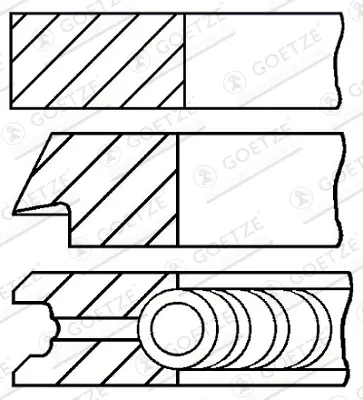 RINGSET TOYOTA 2AR-FE, 90.00MM STD Goetze 0845420000 (фото 1)