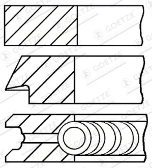 RINGSET TOYOTA 2AR-FE, 90.00MM STD Goetze 0845420000