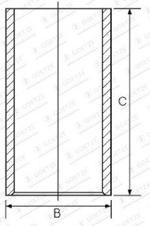 Гильза 2.5D 2.5TD PEUGEOT J5 CITROEN C25 FIAT DUCATO d=93мм goetze 14-013481-00