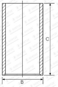 Гильза цилиндра goetze 14-011041-00