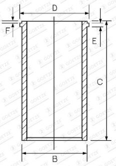 Гильза цилиндра goetze 1404930000