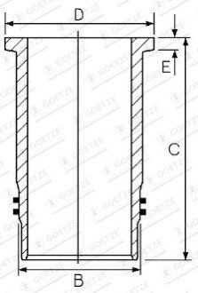 Гільза циліндра goetze 15-451040-00