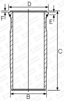 Гильза цилиндра goetze 15-459340-00