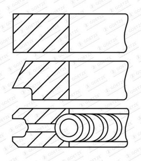Кільця поршневі,комплект goetze 0844990000 на Jeep Grand Cherokee
