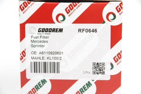 Фільтр паливний Sprinter 00-06/Vito 99-03 goodrem RF0646