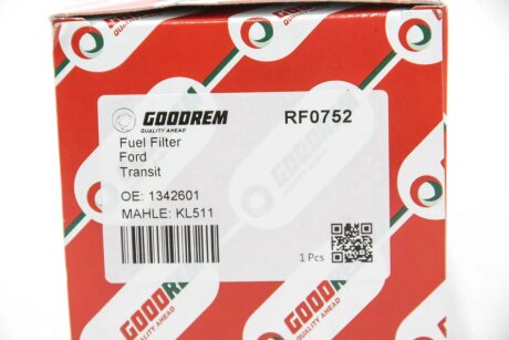 Фільтр паливний 1.8TDCi Connect 02-/Focus 01- (3 трубки) goodrem RF0752