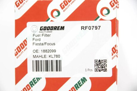 Фільтр паливний 1.6TDCi Connect 13-/Focus 11- goodrem RF0797