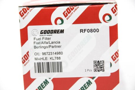Фільтр паливний Berlingo/Partner 1.6HDi 10- goodrem RF0800