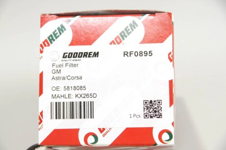 Фільтр паливний Astra J/Insignia/Meriva/Zafira 1.3/1.6/2.0CDTi 10- goodrem RF0895
