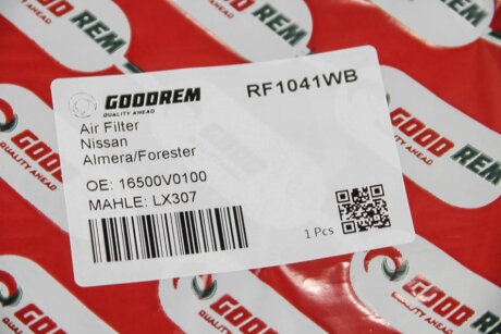 Фільтр повітряний Almera 96-/Primera 91-/Maxima 88-04/Murano 03- goodrem RF1041WB