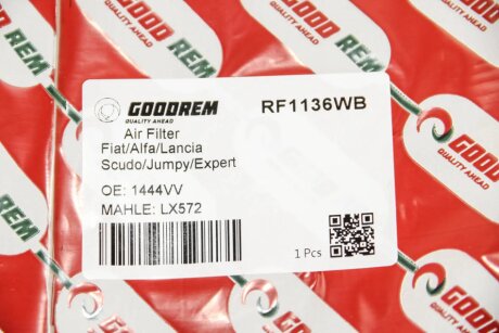 Фільтр повітряний Scudo/Jumpy/Expert 95-07 goodrem RF1136WB