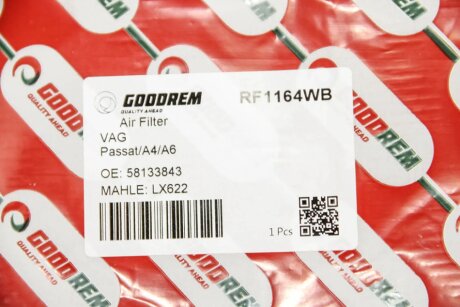 Фільтр повітряний Passat B5/A4/A6 1.6-2.8/1.9TDI 97> goodrem RF1164WB