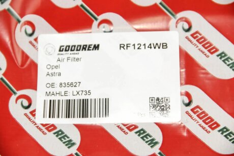 Фільтр повітряний Astra H 1.3/1.7 CDTI 04-/ G 2.0/2.2 DTI 99-05 goodrem RF1214WB