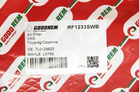 Фільтр повітряний Touareg/Cayenne 03-/Audi Q7 06- (з сіткою) goodrem RF1233SWB