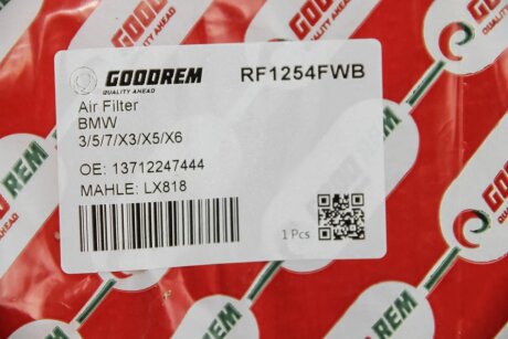 Фільтр повітряний BMW 3 (E46) /5 (E39)/X5 (з передфільтром) goodrem RF1254FWB