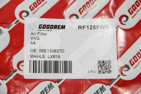 Фільтр повітряний Audi A4 01-08 goodrem RF1255WB